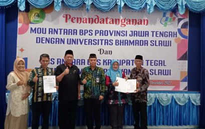 Universitas Bhamada Slawi Menandatangani MOU dengan Badan Pusat Statistik Provinsi Jawa Tengah, dan PKS dengan Badan Pusat Statistik Kab. Tegal