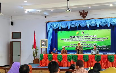 Akreditasi Prodi S1 Kewirausahaan, Lembaga Akreditasi Mandiri Ekonomi, Manajemen, Bisnis dan Akuntansi (LAMEMBA) melaksanakan Asesmen Lapangan (AL)