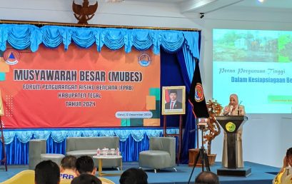 BPBD Badan Nasional Penanggulangan Bencana (BNPB) Gelar Musyawarah Besar (MUBES) Forum Pengurangan Risiko Bencana (FPRB) Tahun 2024 di Universitas Bhamada Slawi